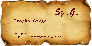 Szajkó Gergely névjegykártya