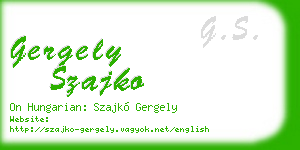 gergely szajko business card